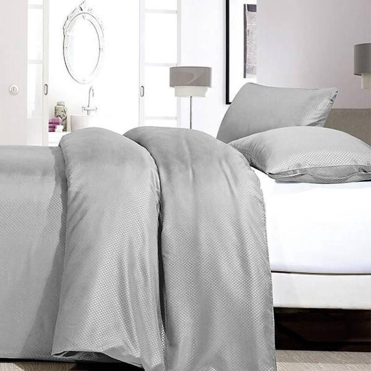 ZENsation "2 halen = 1 betalen" Dekbedovertrek Satin Point Grey Micropercal - Grijs