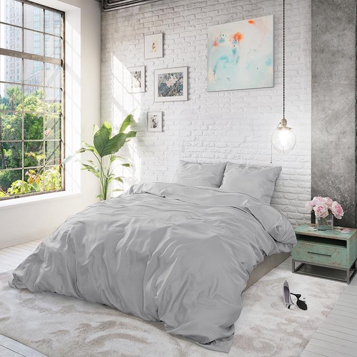 ZENsation "2 halen = 1 betalen" Dekbedovertrek Satin Point Grey Micropercal - Grijs