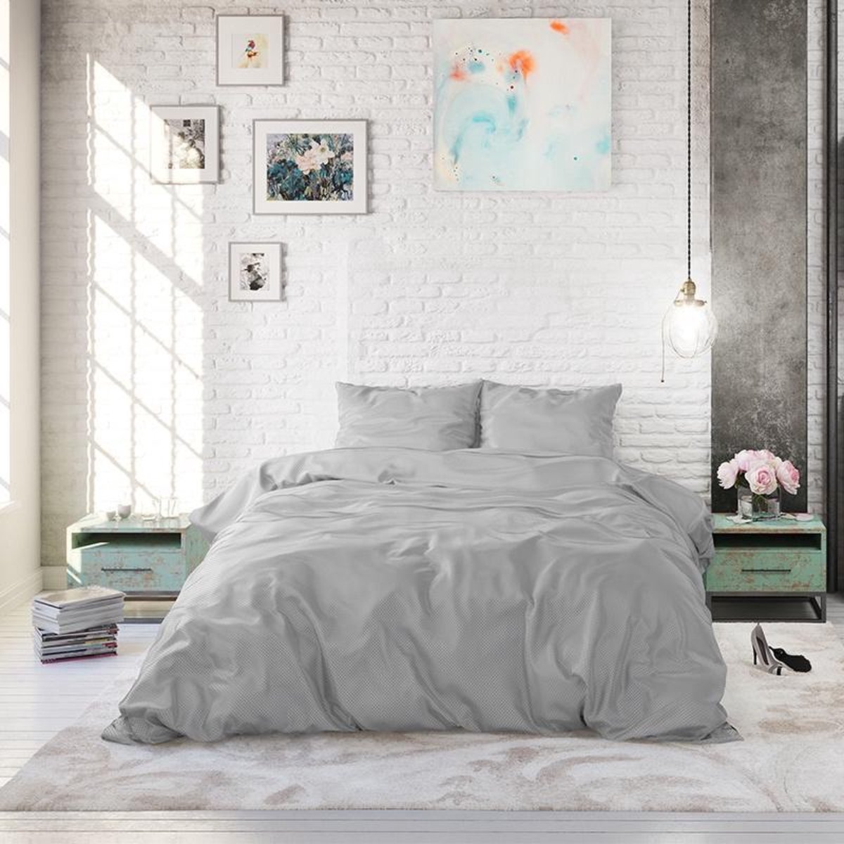 ZENsation "2 halen = 1 betalen" Dekbedovertrek Satin Point Grey Micropercal - Grijs