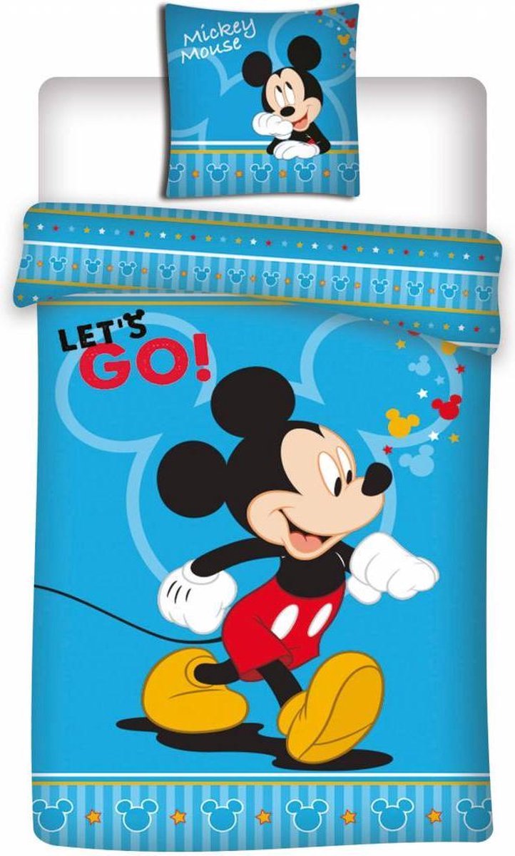 Disney Let's Go - Dekbedovertrek - Eenpersoons - 140 x 200 cm - - Blauw