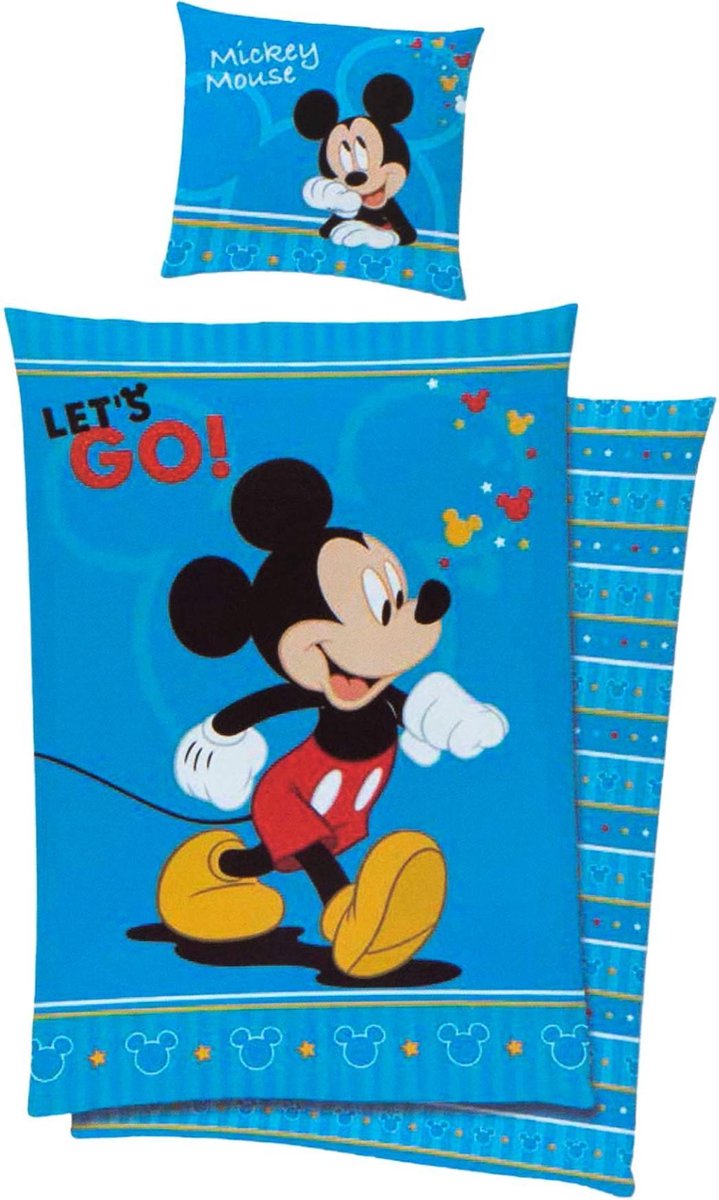 Disney Let's Go - Dekbedovertrek - Eenpersoons - 140 x 200 cm - - Blauw