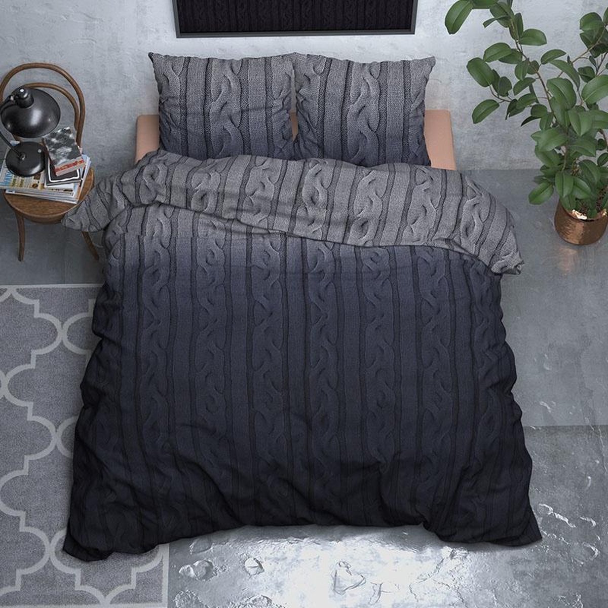 Dreamhouse "2 halen = 1 betalen" Dekbedovertrek FL Dante Anthracite Flanel