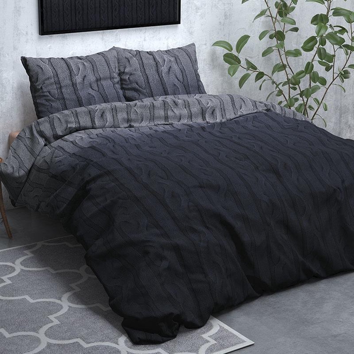 Dreamhouse "2 halen = 1 betalen" Dekbedovertrek FL Dante Anthracite Flanel