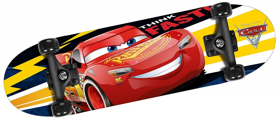 Disney skateboard Cars/zwart 71 cm - Rood