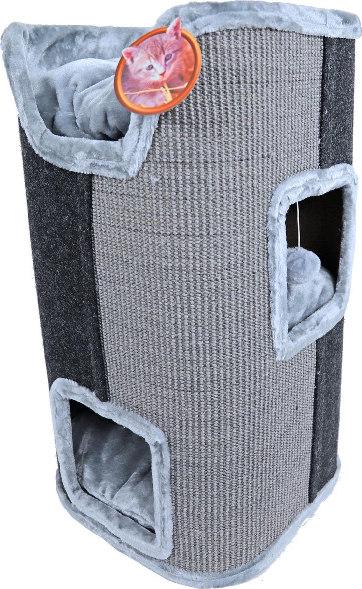 Gebr. de Boon Boon Krabpaal Klimmeubel 2-Gaats Grijs / - Zwart