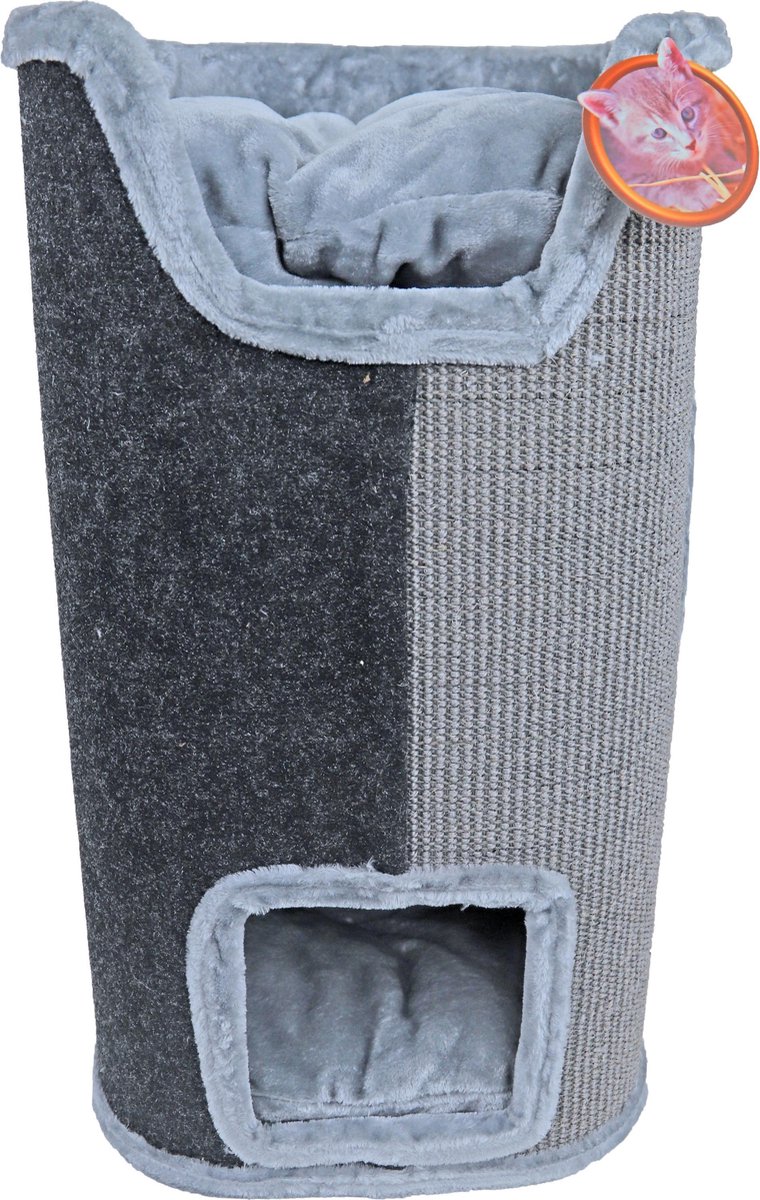 Gebr. de Boon Boon Krabpaal Klimmeubel 2-Gaats Grijs / - Zwart