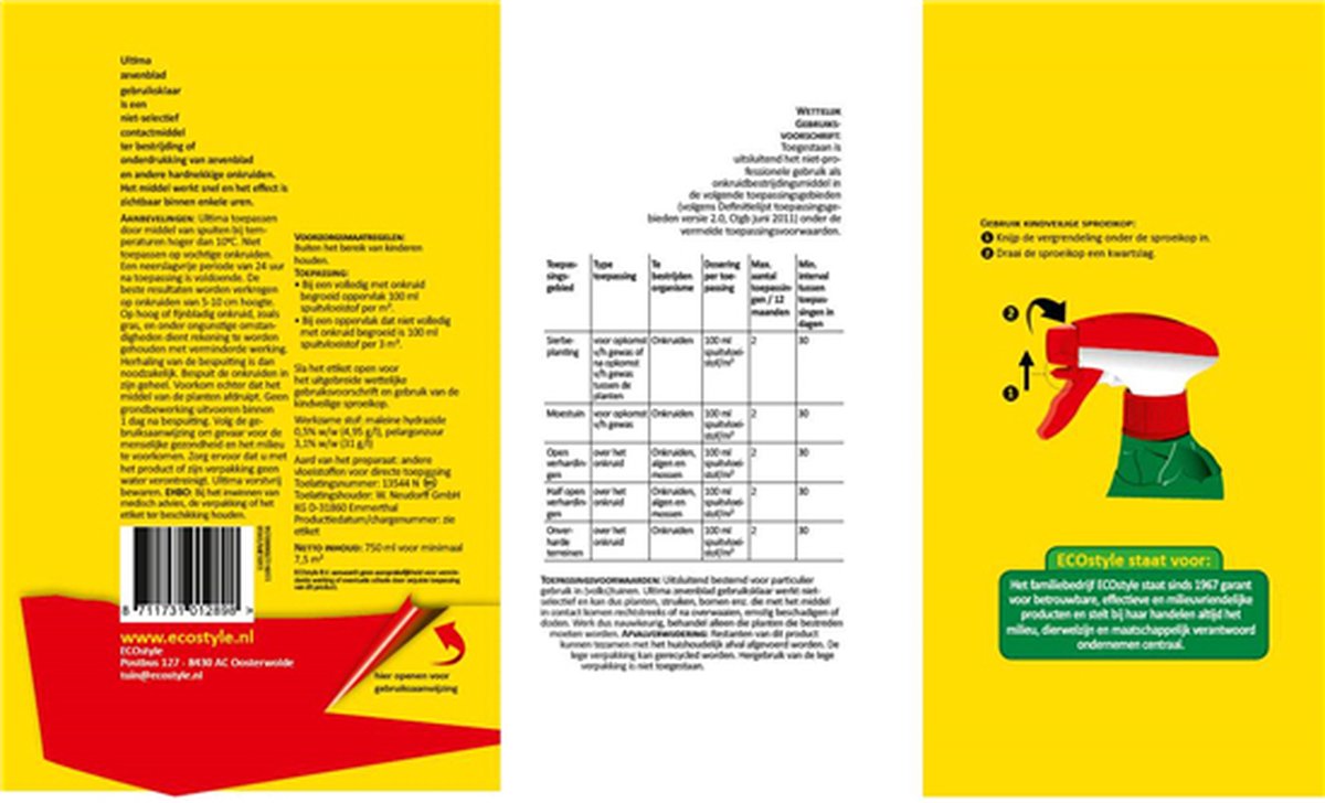 ECOStyle Ultima Zevenblad 750ml