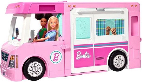 Mattel Barbie - Droomcamper & Accessoires (3 In 1) - Roze