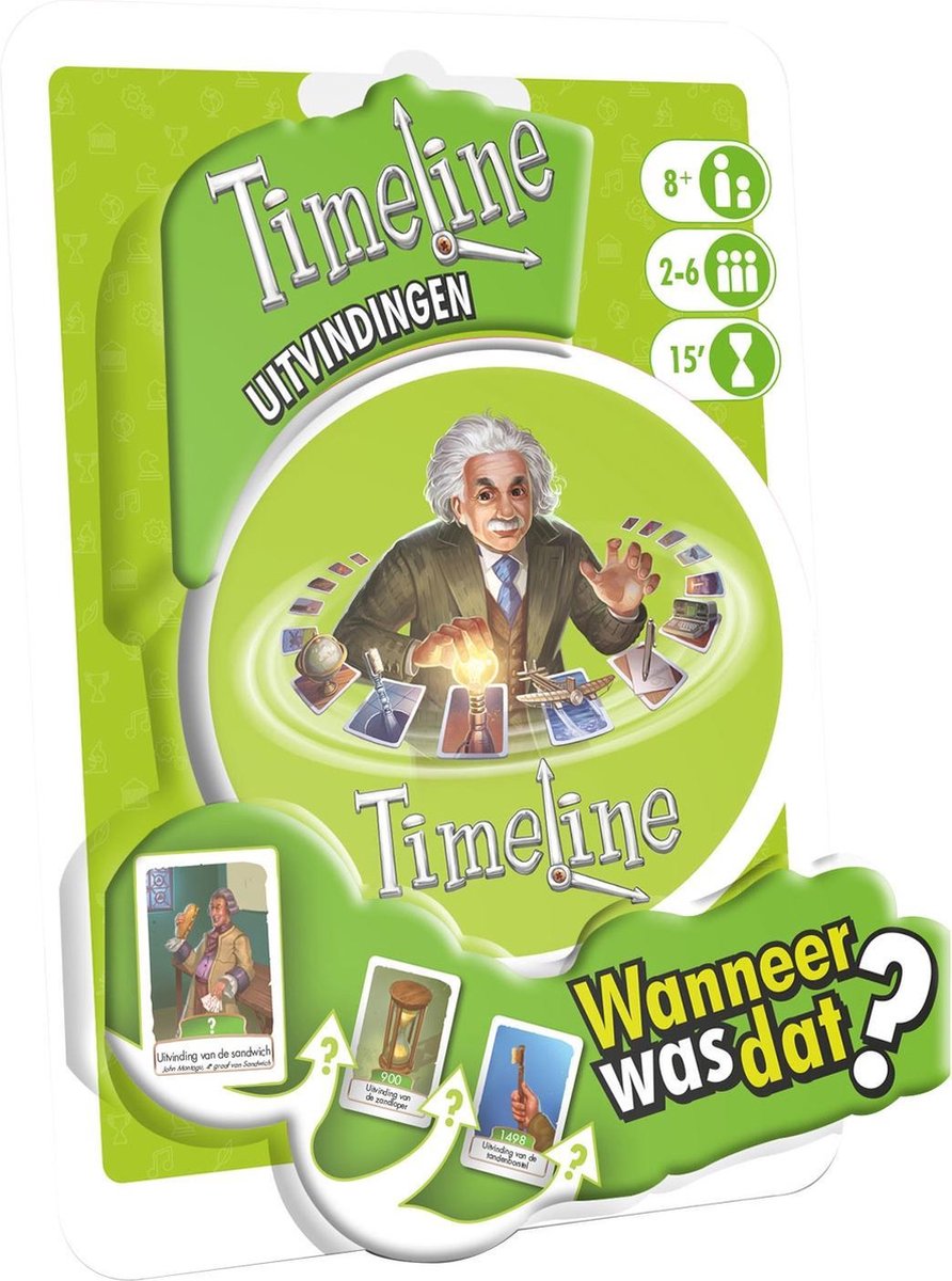 Asmodee Timeline Uitvindingen Blister - Groen