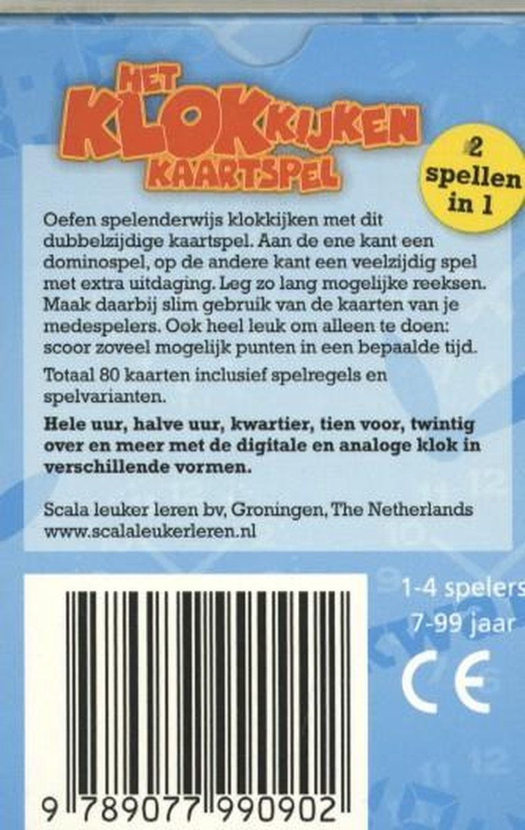 Het Klokkijkenkaartspel