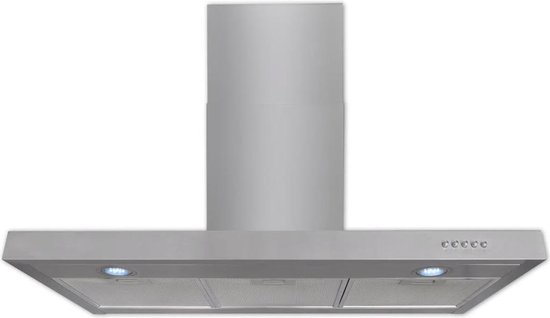 Vidaxl Afzuigkap Plat 900 Mm Roestvrij Staal - Silver