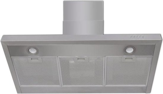 Vidaxl Afzuigkap Plat 900 Mm Roestvrij Staal - Silver