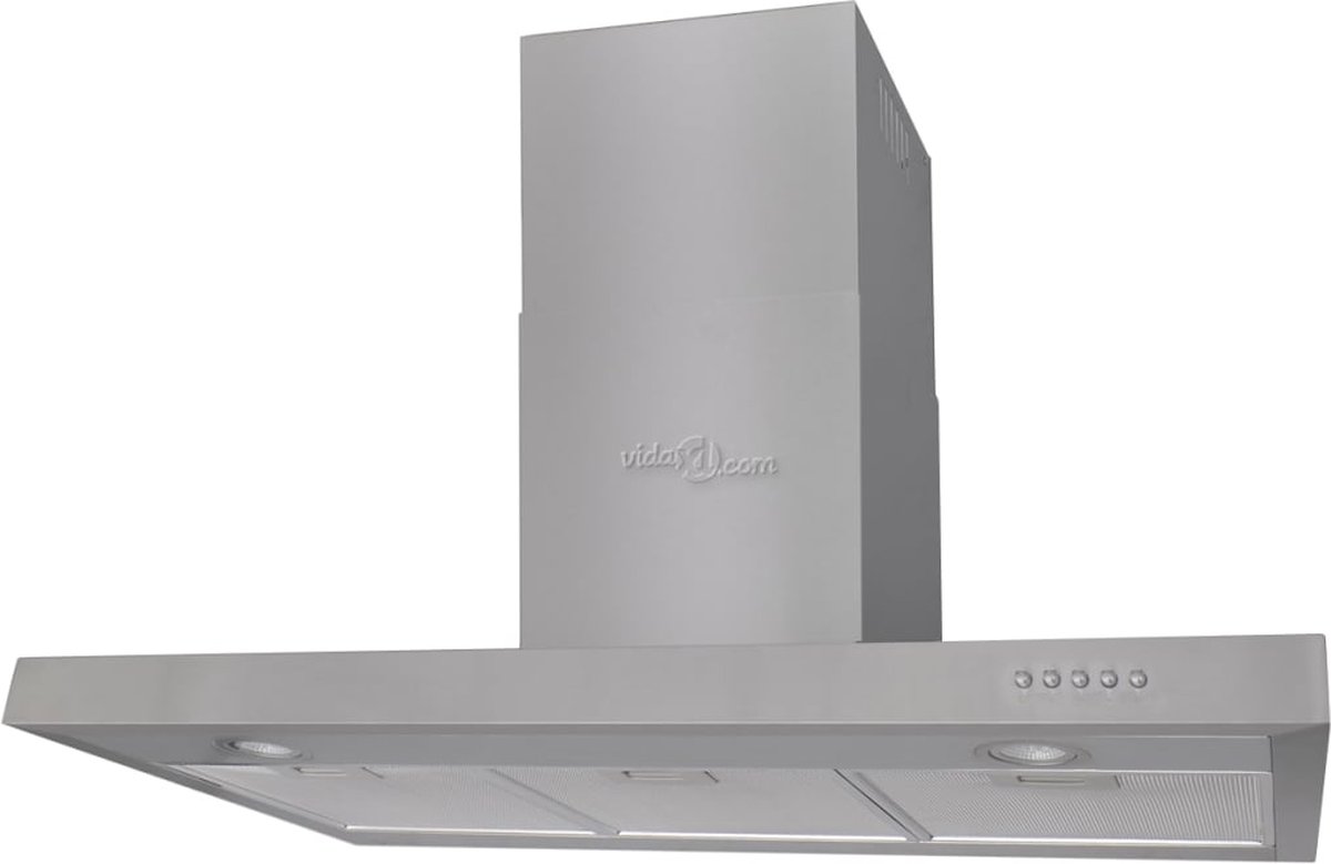 Vidaxl Afzuigkap Plat 900 Mm Roestvrij Staal - Silver