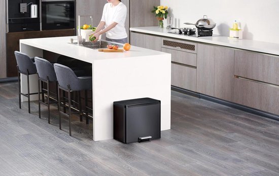 Eko Essential Recycler Pedaalemmer Afvalscheider - 2 X 15l - - Zwart