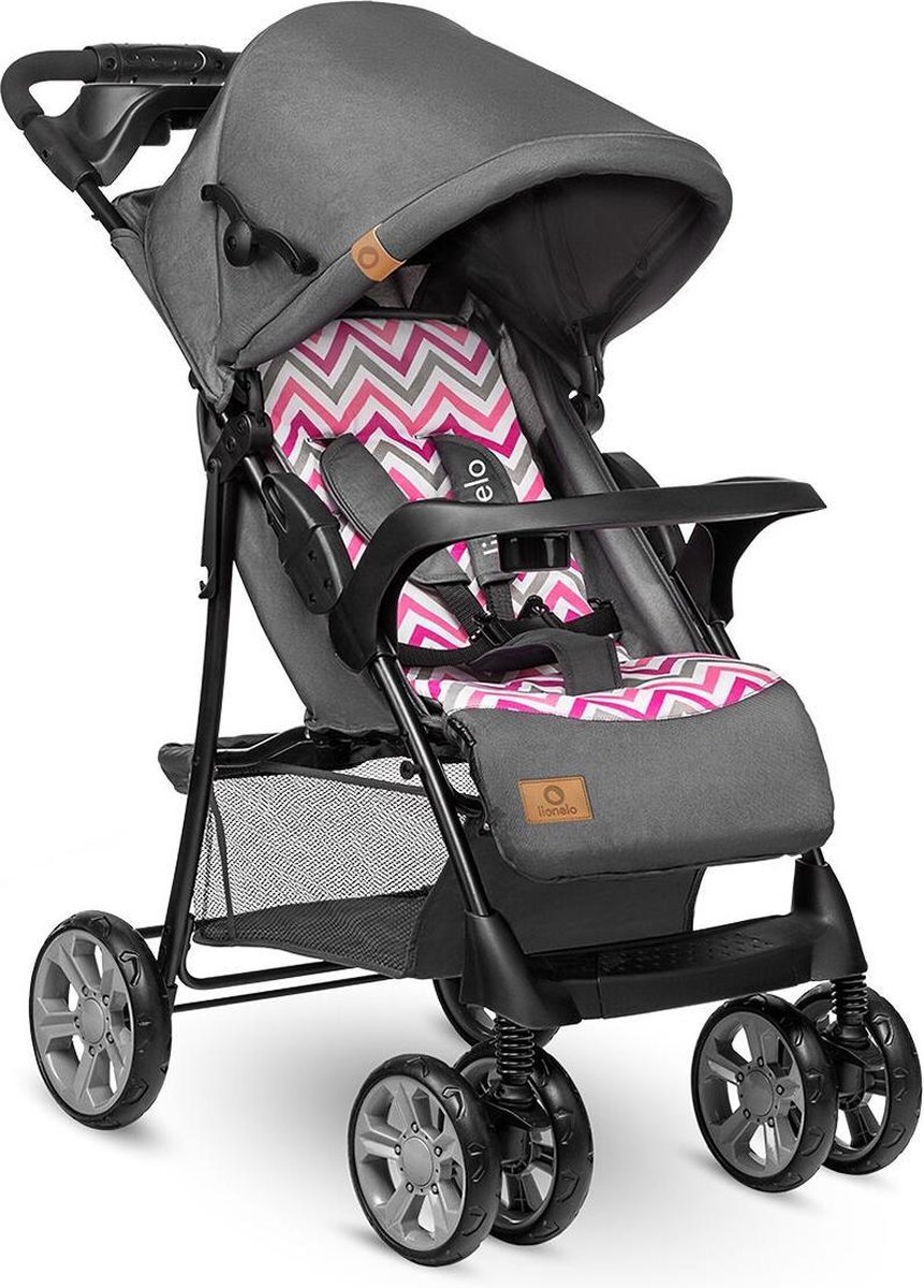 Lionelo Emma Plus - Buggy Met Luifel En Tas - Pink Scandi - Roze