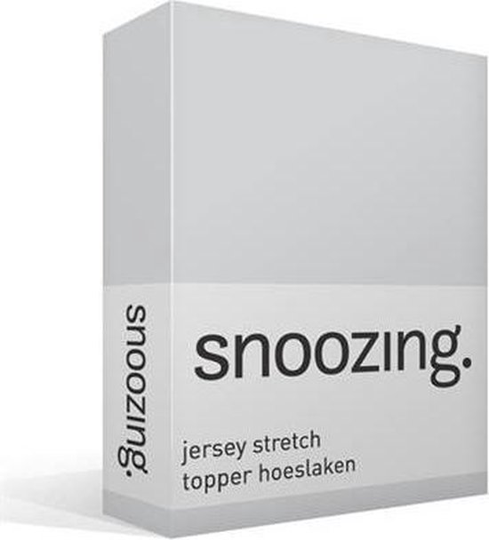 Snoozing Stretch - Topper - Hoeslaken - 120/130x200/220/210 - - Grijs