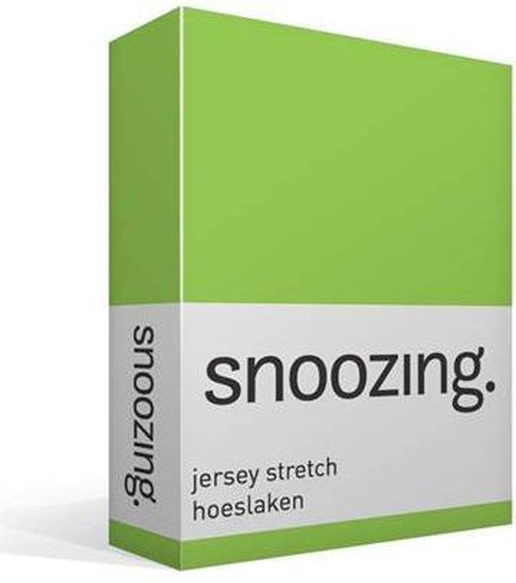 Snoozing Jersey Stretch - Hoeslaken - 70/80x200/220/210 - Lime - Groen