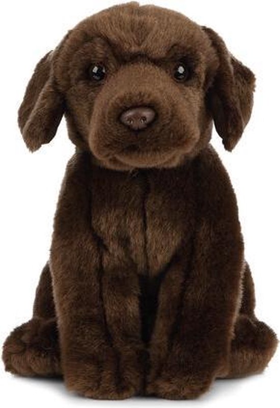 Pluchee Labrador Hond Knuffel 25 Cm - Honden Huisdieren Knuffels - Speelgoed Voor Kinderen - Bruin