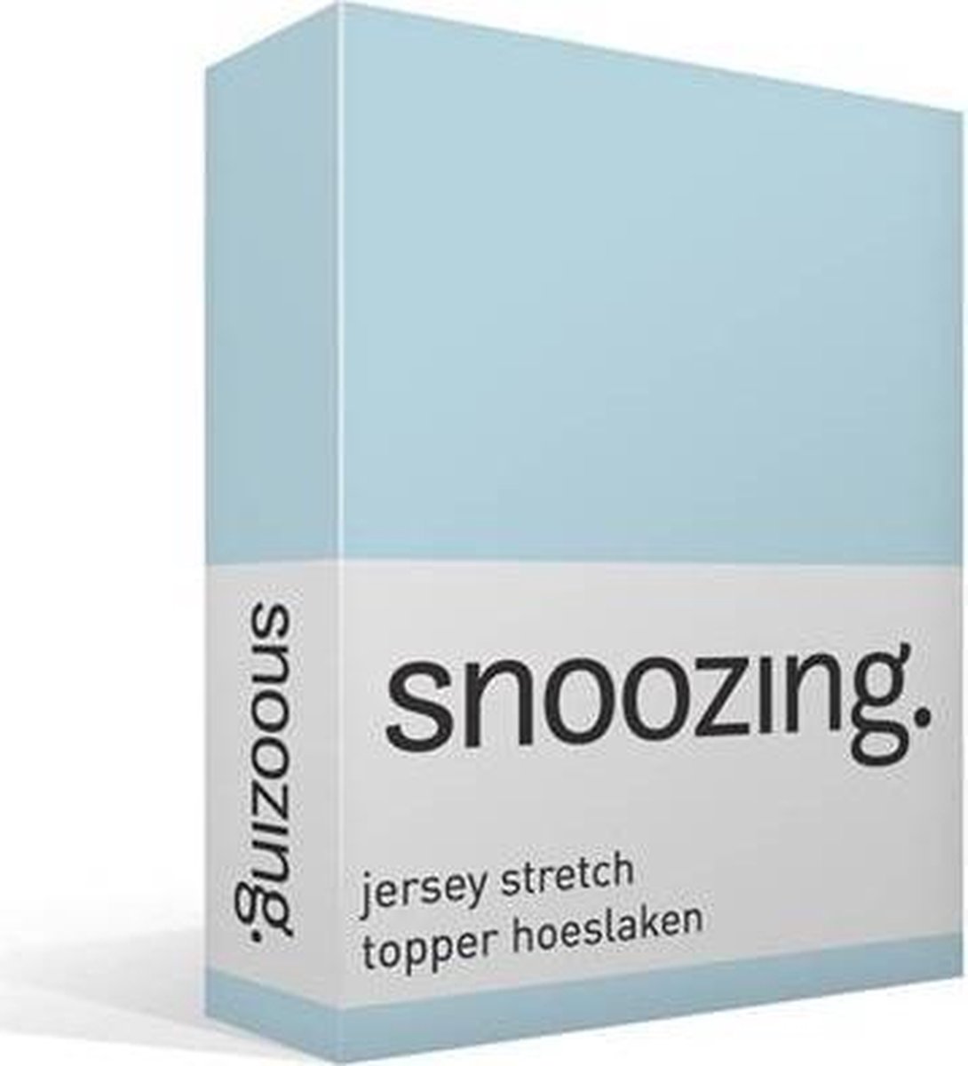 Snoozing Stretch - Topper - Hoeslaken - 140/150x200/220/210 - Hemel - Blauw