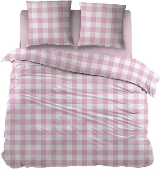 Snoozing Lies Flanel Dekbedovertrek - Lits-jumeaux (270x200/220 Cm + 2 Slopen) - Flanel - - Roze