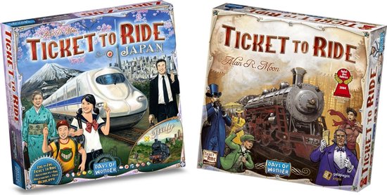 Days of Wonder Ticket To Ride Spellenbundel - 2 Stuks - Usa (Basisspel) & Uitbreiding Japan & Italië