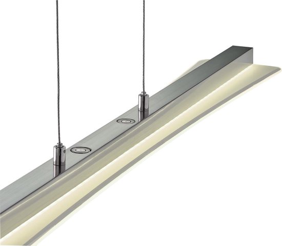 BES LED Led Hanglamp - Hangverlichting - Trion Posan - 18w - Aanpasbare Kleur - Dimbaar - Rechthoek - Mat Nikkel - Aluminium