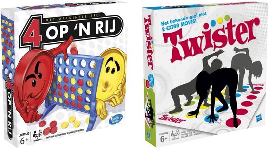 Hasbro Spellenbundel - Bordspel - 2 Stuks - 4 Op 'N Rij & Twister