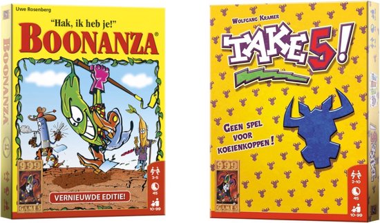 999Games Spellenbundel - Kaartspellen - 2 Stuks - Boonanza & Take 5!