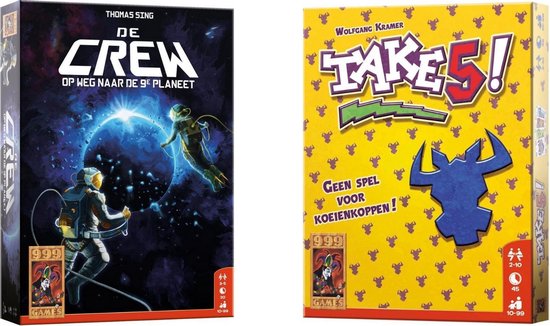 999Games Spellenbundel - Kaartspellen - 2 Stuks - De Crew & Take 5!