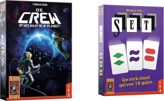 999Games Spellenbundel - Kaartspellen - 2 Stuks - De Crew & Set!