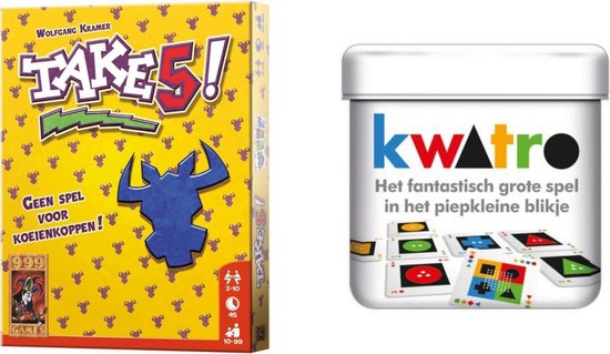 999Games Spellenbundel - Kaartspellen - 2 Stuks - Take 5! & Kwatro