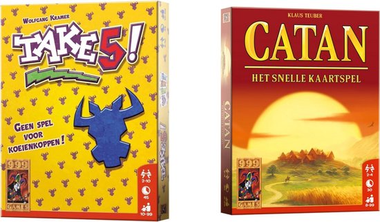 999Games Spellenbundel - Kaartspellen - 2 Stuks - Take 5! & Catan: Het Snelle Kaartspel