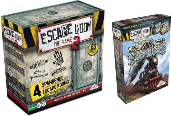 Identity Games Spellenbundel - Escape Room - 2 Stuks - The Game Basisspel 2 & Uitbreiding Wild West Express