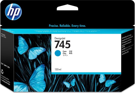 HP 745 - Inktcartridge / Cyaan (F9J97A)