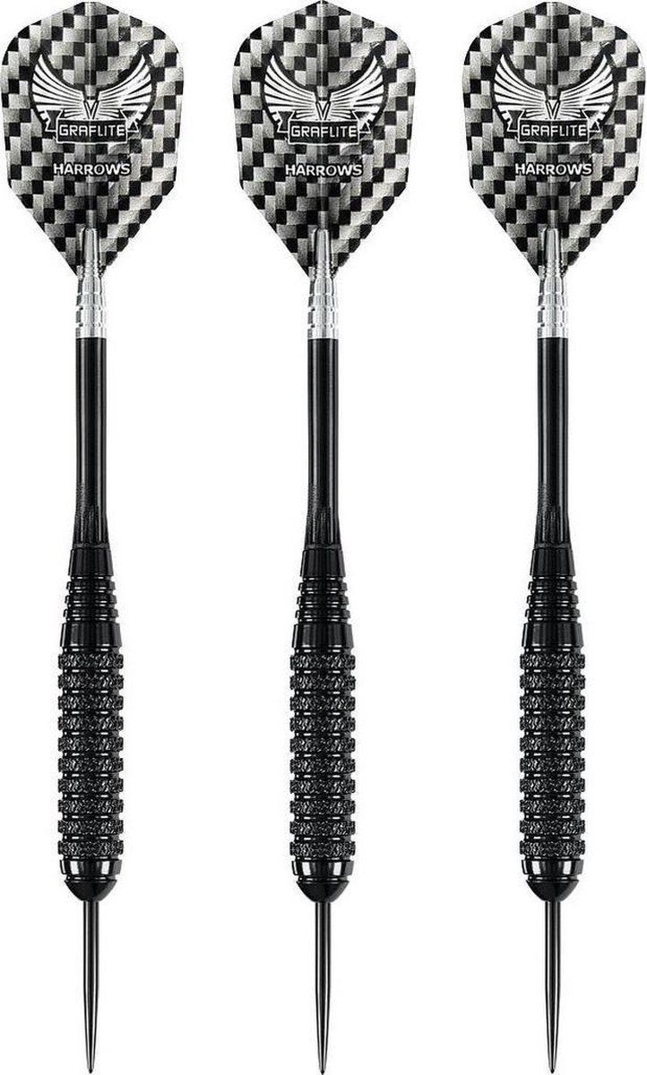 2x Set Van 3 Dartpijlen Black Arrow 23 Grams - Darten/darts Sport Artikelen Pijltjes Messing - Kinderen/volwassenen