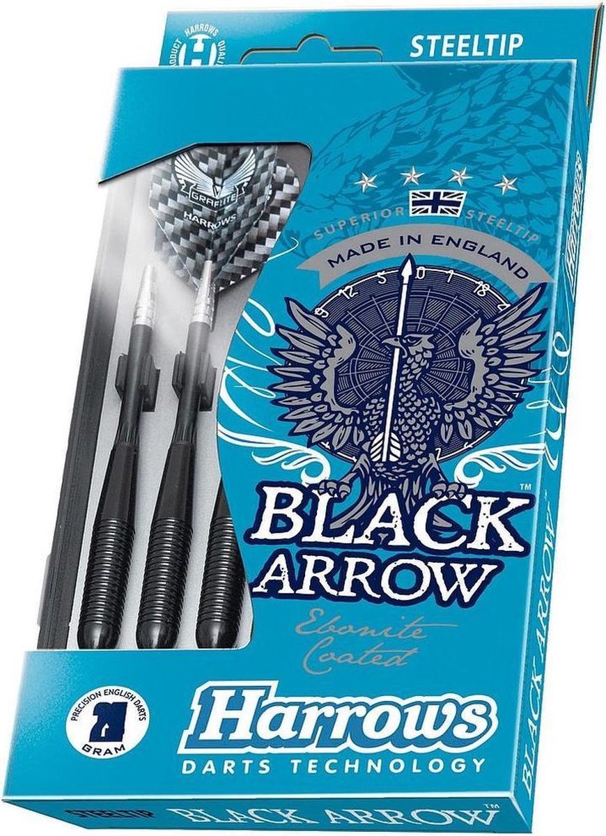 2x Set Van 3 Dartpijlen Black Arrow 23 Grams - Darten/darts Sport Artikelen Pijltjes Messing - Kinderen/volwassenen