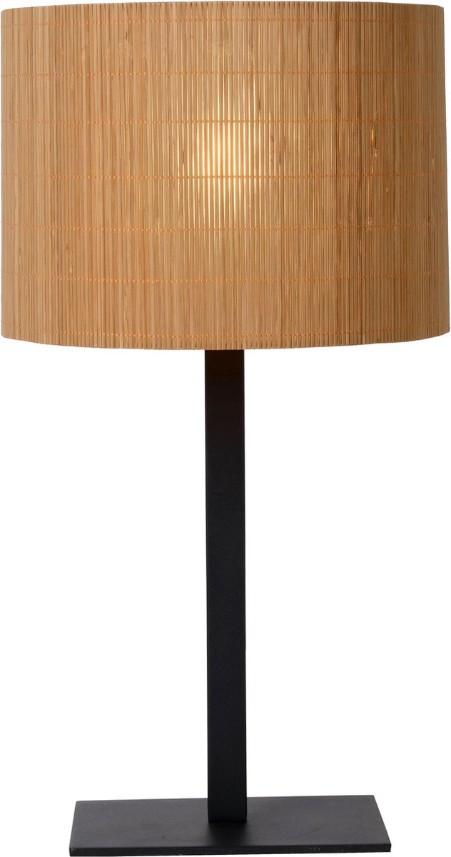 Lucide Magius Tafellamp Rotan E27/40w H52 Zwart/natuurkle - Bruin