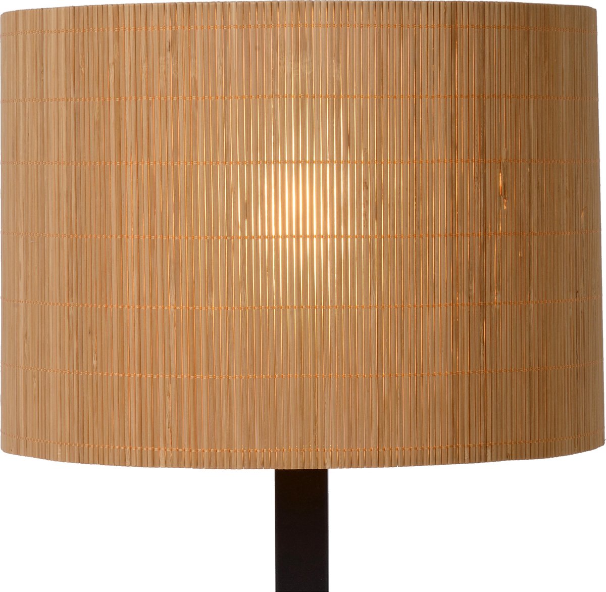 Lucide Magius Tafellamp Rotan E27/40w H52 Zwart/natuurkle - Bruin