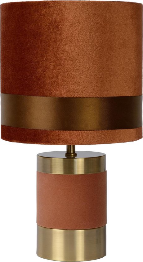 Lucide Frizzle Tafellamp E14/40w H32cm - Bruin