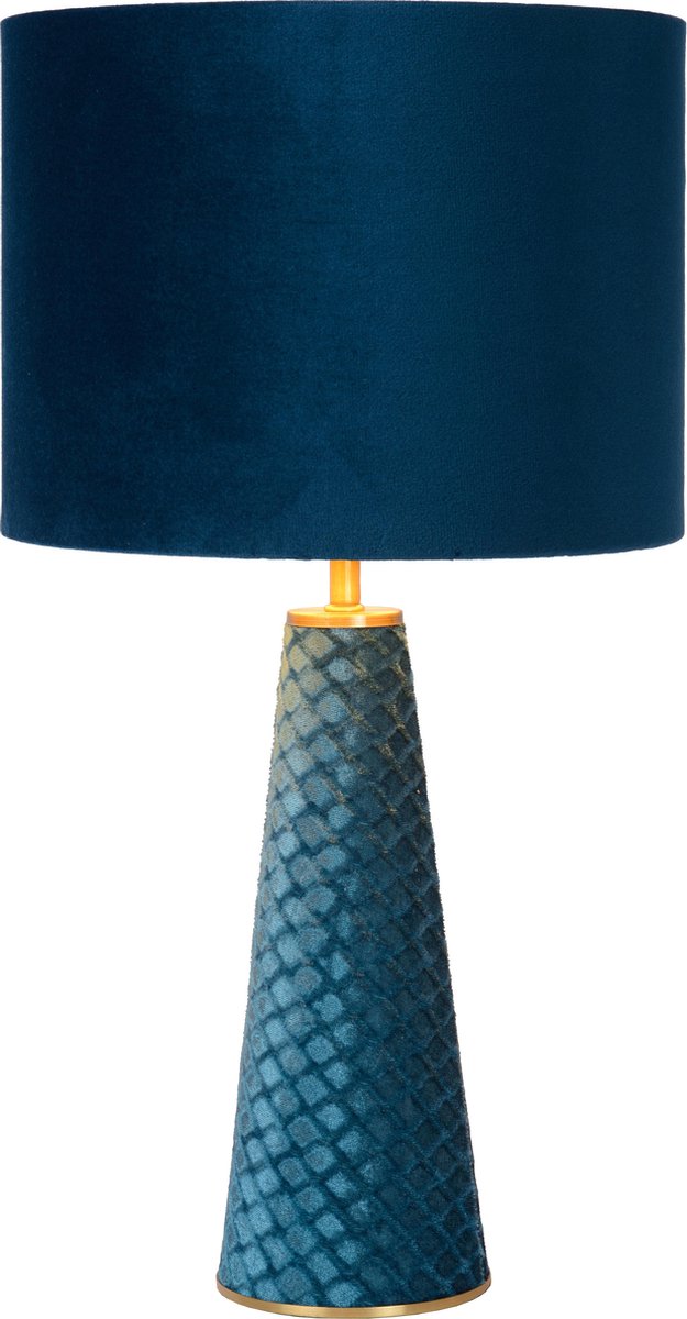 Lucide Velvet Tafellamp E27/40w H47cm - Blauw