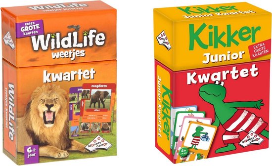 Identity Games Spellenbundel - Kwartet - 2 Stuks - Wildlife Kwartet & Kikker Jr. Kwartet