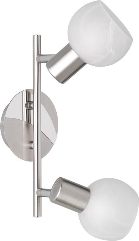 BES LED Led Plafondspot - Trion Besina - E14 Fitting - 2-lichts - Rond - Mat Nikkel - Aluminium