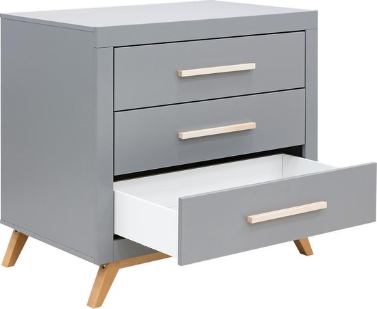 Bopita Fenna Commode Met 3 Laden - Grey/natural