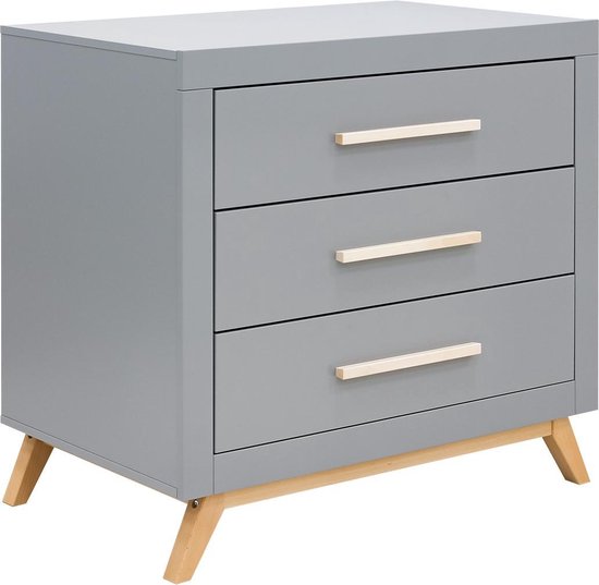 Bopita Fenna Commode Met 3 Laden - Grey/natural