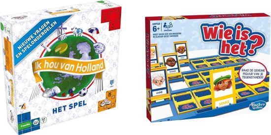 Hasbro Spellenbundel - Bordspellen - 2 Stuks - Ik Hou Van Holland & Wie Is Het?