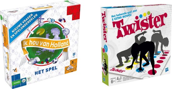 Hasbro Spellenbundel - Bordspellen - 2 Stuks - Ik Hou Van Holland & Twister