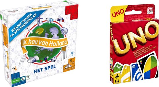 Hasbro Spellenbundel - Bordspellen - 2 Stuks - Ik Hou Van Holland & Uno