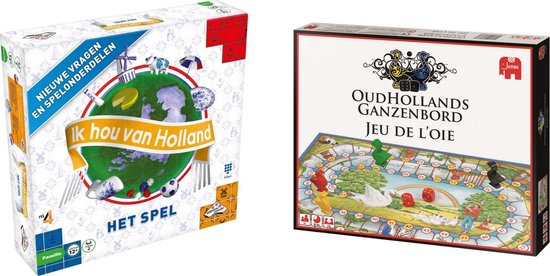 Hasbro Spellenbundel - Bordspellen - 2 Stuks - Ik Hou Van Holland & Ganzenbord