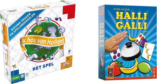 Hasbro Spellenbundel - Bordspellen - 2 Stuks - Ik Hou Van Holland & Halli Galli