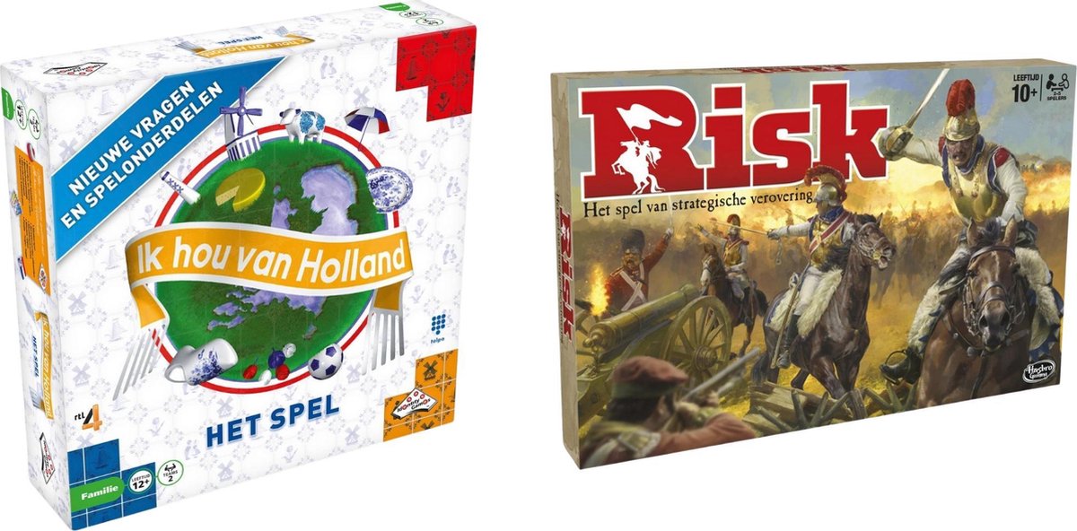 Hasbro Spellenbundel - Bordspellen - 2 Stuks - Ik Hou Van Holland & Risk